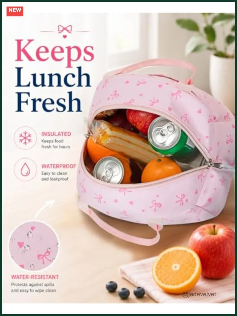 Kids Backpack with Lunch Box Set, 3-in-1 Lightweight Daypack